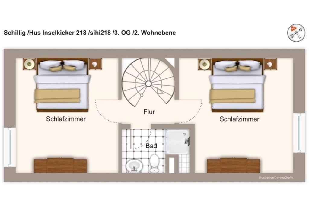 Hus Inselkieker Hus Inselkieker 218 Apartamento Schillig Exterior foto